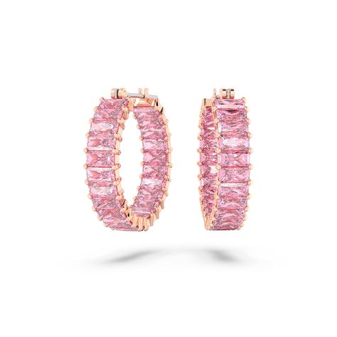 Pink Stones, Pink Swarovski, Swarovski Bracelet, Jewelry Lookbook, Pink Jewelry, Accessories Jewelry Earrings, Swarovski Earrings, Swarovski Jewelry, Women Accessories Jewelry