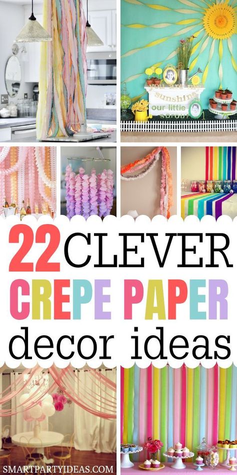 Paper Decor Ideas, Bedrooms Decorations, Crepe Paper Backdrop, Crepe Paper Decorations, Party Streamer, Birthday Streamers, Streamer Decorations, Trendy Party Decor, Diy Birthday Backdrop