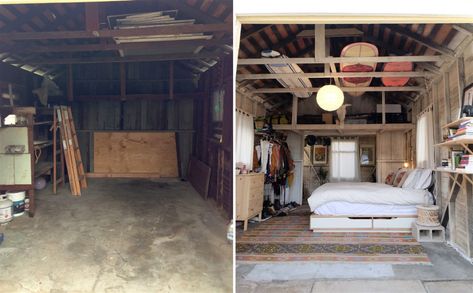 Turning Garage Into Bedroom, Garage Turned Into Bedroom, Garage Cabana, Garage Bedroom Ideas, Garage Room Conversion, Elegant Garage, Convert Garage To Bedroom, Garage Bedroom Conversion, Cabana Ideas