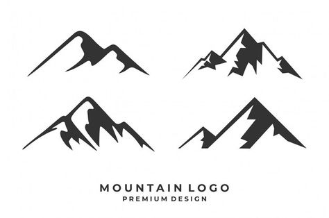 Ensemble De Conception De Logo De Montag... | Premium Vector #Freepik #vector #logo #nature #montagne #rock Mountain Logo Minimalist, Logo Montagne, Mountain Logo Design, Mountains Logo, Summit Logo, Adventure Logo Design, Sunrise Logo, Mountain Vector, Hill Logo