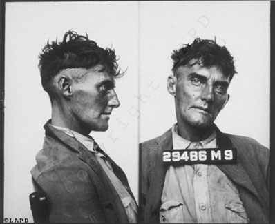 Mug-shot, hobo Date: 1934 Los Angeles Police Department, Contemporary Photography, Vintage Portraits, White Mug, Vintage Magazine, Portrait Inspiration, Cthulhu, Police Department, Mug Shots