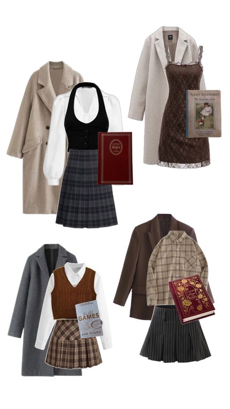 Let me know what you think !#books #outfitideas #themes #bookshop Harry Potter Clothes Aesthetic, Harry Potter Clothes, Girl Outfit Ideas, Academia Aesthetic Outfit, Secretary Outfits, Dark Academia Outfits, Dark Academia Style, Academia Outfits, Academia Style