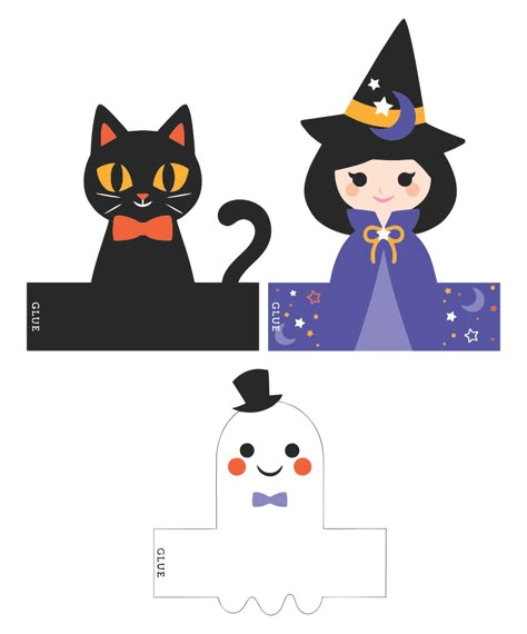 Finger Puppets Printable, Halloween Puppets, Halloween Finger Puppets, Puppet Paper, Halloween Finger, Moldes Halloween, Finger Puppet Patterns, Dulces Halloween, Halloween Printables Free