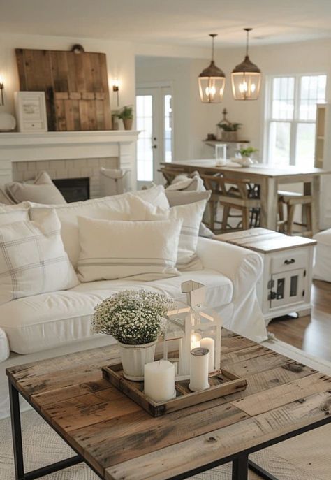 Modern French Country Living Room, French Country Living, Casa Country, French Country Living Room, Country Living Room, Living Room Decor Cozy, Farmhouse Decor Living Room, Modern Farmhouse Decor, Farmhouse Style Decorating