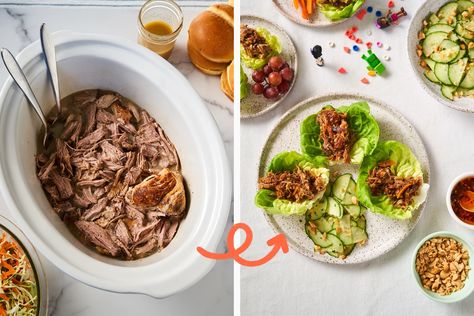 Cook Once Eat Twice, Easy Lettuce Wraps, Cooking Recipes For Dinner, Slow Cooker Pulled Pork, Pulled Pork Sandwich, Slow Cooker Pork, Delicious Sandwiches, Family Cooking, Easy Cooking Recipes