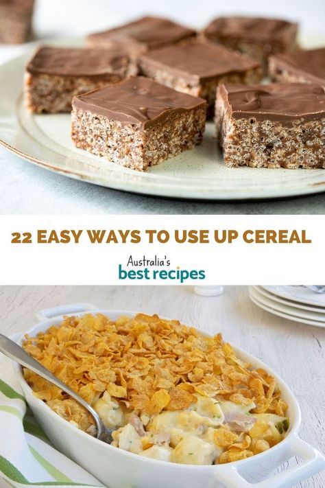 These simple and delicious cereal recipes are the perfect way to take your love for cereal to the next level! Leftover Cereal Recipes, Recipes Using Cereal, Life Cereal Recipes, Healthy Cereal Recipes, Rice Cereal Recipes, Cereal Recipes Snacks, Recipes With Cereal, Shreddies Cereal, Cereal Treat Recipes