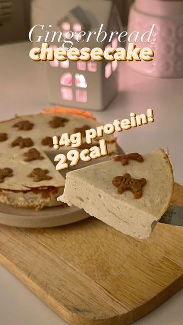 Low Cal Cheesecake, Skyr Recipe, Low Calorie Cheesecake, Cheesecake Healthy, High Protein Cheesecake, Low Calorie Baking, Gingerbread Cheesecake, Whole Cake, Cake Form