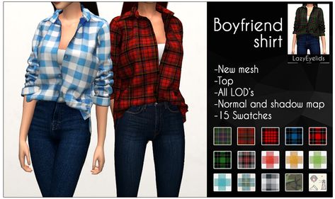 Sims 4 Boyfriend Shirt, Sims 4 Cc Plain Shirt, Sims 4 Flannel, Sims Shirts, The Sims 4 Pc, Cc Clothes, Pelo Sims, Sims 4 Game Mods, Sims 4 Teen