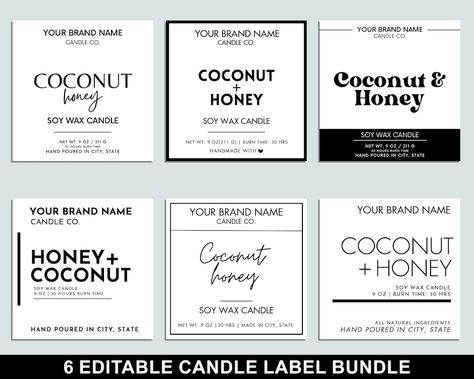 Buy Editable Candle Label Bundle Modern Candle Label Designs online on Etsy India. Shop for handmade, vintage and unique Templates items from StudioOTKL online on Etsy Diy Candle Business, Homemade Candle Labels, Candle Tin Labels, Sticker Small Business, Candle Jar Labels, Diy Candle Labels, Custom Candle Labels, Candle Labels Design, Candle Printable