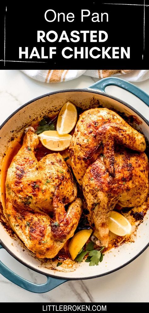 Split Chicken Recipes, Roast Half Chicken, Freezing Chicken, Perfect Roast Chicken, Half Chicken, Whole Chicken Recipes, Roast Chicken Recipes, Chicken Dishes Recipes, Whole Chicken