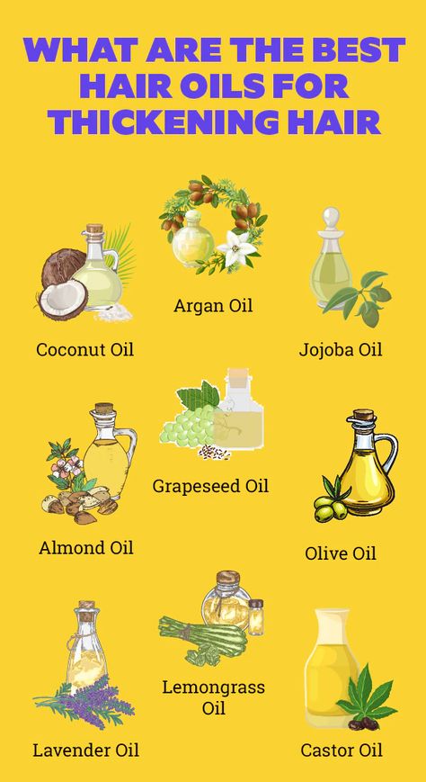 What are the best hair oils for thickening hair? Essential Oils For Hair Thickening, How To Thicken Your Hair, Best Oil For Hair, Hair Thickening Oil, Best Hair Oils, Hair Thickening Remedies, Homemade Hair Oil, Khan Sir, Hair Shedding Remedies