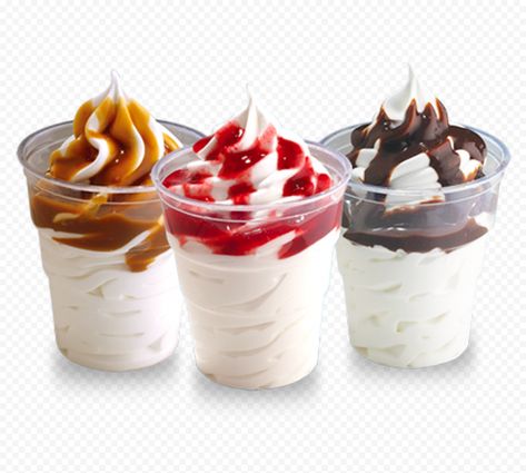 Mcdonalds Ice Cream, Sundae Ice Cream, Ice Cream Images, Sundae Cup, Ice Cream Menu, Ice Cream Poster, Ice Cream Cups, Cream Candy, Yummy Ice Cream