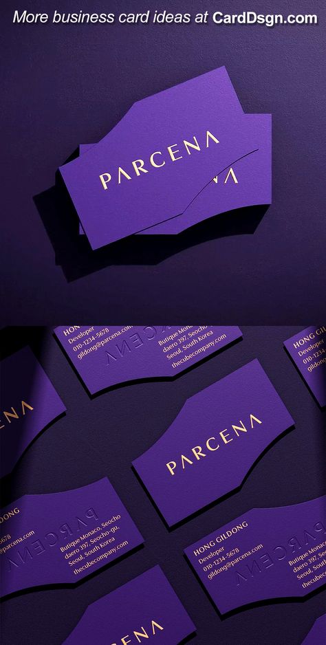 A unique business card designed by Manual Graphics for Parcena, a premium housing brand that respects the diverse lives of individual residents and seeks to raise industry standards. Find out more at CardDsgn.com #businesscards #branding #identity #graphicdesign #brandinspiration #branddesign #namecards #typography #wordmark #businesscard #businesscarddesign #realestate #uniqueshape #uniquebusinesscard Business Card Gallery, Unique Business Cards Design, Unique Business Card, Premium Business Cards, Real Estate Business Cards, Unique Business Cards, Branding Identity, Unique Business, Typography Logo