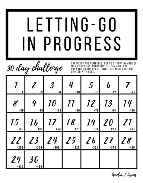 30 Day Challange, Live With Less, Minimalist Challenge, The Minimalists, 2024 Board, Declutter Challenge, Minimalism Lifestyle, Marie Kondo, Netflix Streaming