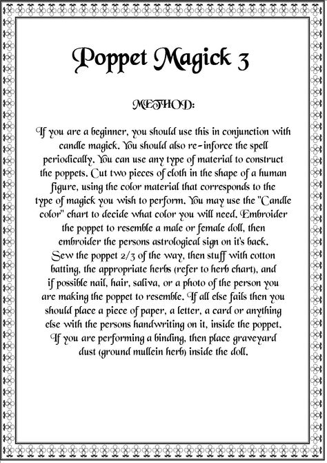 Magick Spells: Poppet #Magick 3....- Pinned by The Mystic's Emporium on Etsy Poppet Magick Spells, How To Make A Poppet Witchcraft, Poppets Magick How To Make, Poppets Witchcraft, Poppet Magick, Poppet Dolls, Voodoo Doll Spells, Hoodoo Spells, Voodoo Hoodoo