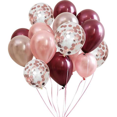 Gold And Pink Balloons, Bachelorette Party Balloon, Paper Balloons, Bridal Shower Balloons, Glitter Balloons, Gold Confetti Balloons, Rose Gold Confetti, Rose Gold Balloons, Rose Gold Party