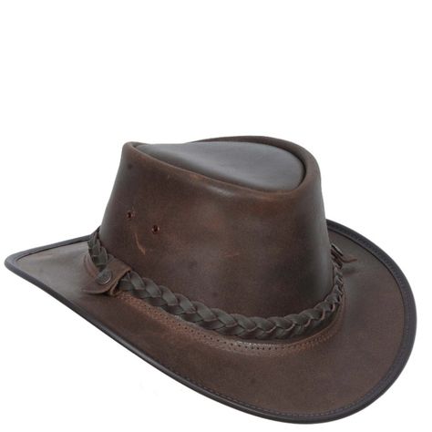 Australian Hat, Bush Hat, Brown Cowboy Hat, Leather Cowboy Hats, Australian Style, Mens Hats, Australian Bush, Leather Hat, Cowboy Outfits