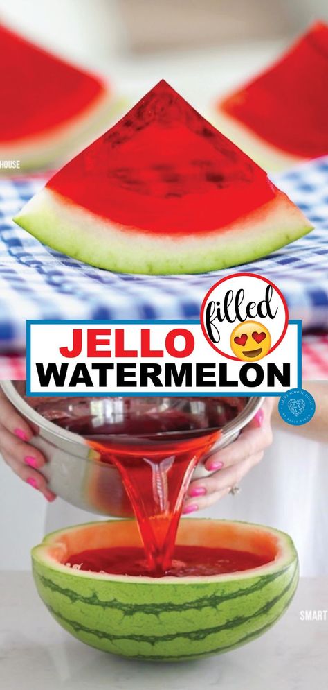 Diy Jello, Butter Finger Dessert, Watermelon Jello, Watermelon Recipe, Jello Recipe, Crescent Roll Pizza, Fruity Snacks, Watermelon Party, Jello Recipes