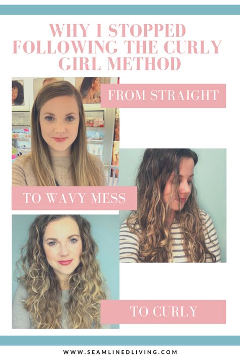 Why I Stopped Following the Curly Girl Method - Talking about your hair can be an emotional topic. So much time and effort go into styling your hair, and it can be very frustrating if you can’t figure out a style that you like. Learn more about my curly hair journey. - Seamlined Living Styling Your Hair, The Curly Girl Method, Curly Hair Photos, Hair Frizz, Curly Girl Method, Beautiful Curls, Curly Hair Routine, Curly Hair Care, Curly Hair Tips