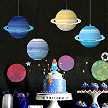 Check this out! Space Theme Birthday Party, Outer Space Party Decorations, Classroom Ceiling, Lantern Party Decor, Planet Birthday, Eight Planets, Lantern Paper, Space Party Decorations, Paper Lanterns Party