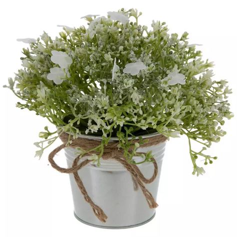 Baby's Breath In Galvanized Metal Bucket | Hobby Lobby | 2138295 Daisy Wedding Theme, Honey Do Shower, Ffa Banquet, Bucket Decor, Garden Baby Shower Theme, Galvanized Metal Bucket, Banquet Decor, Lush Wedding, Garden Baby Showers