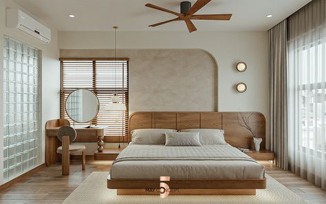 AQUA BAY SKY RESIDENCES - BEDROOM :: Behance Simple Bedroom Ideas Indian, Bedroom With Window, Bedroom Ideas Indian, Simple Bedroom Ideas, Airbnb Apartment, Villa Bedroom, Bedroom Concept, Bedroom Behance, Airbnb Design