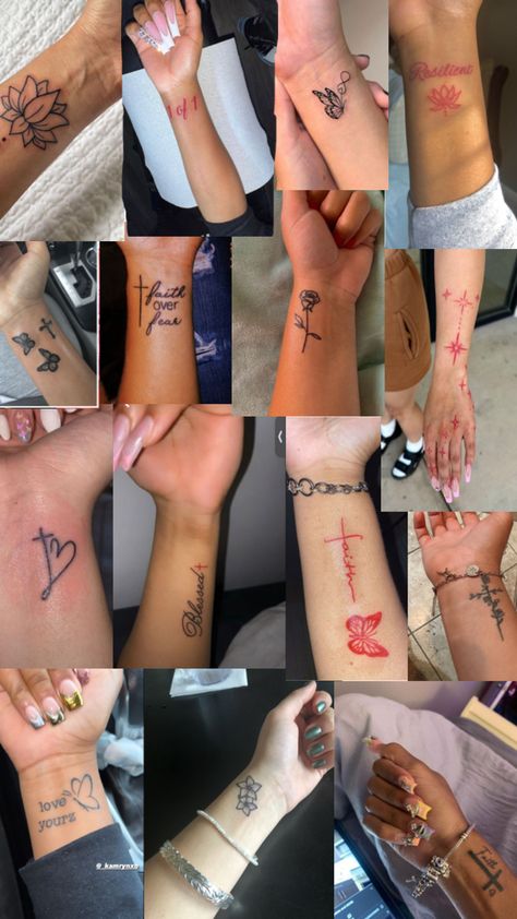 Cute Simple Tattoos, Small Girly Tattoos, Hand Tattoos For Girls, Cute Hand Tattoos, Hand And Finger Tattoos, Pretty Hand Tattoos, Small Pretty Tattoos, Tasteful Tattoos, Tattoos For Black Skin