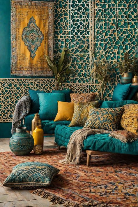 ​ #ad     #Colortrend #wallpaint2024  #color2024  #DIYpainting  ##DIYhomedecor  #Fixhome Moroccan Colours, Bohemian Bedroom Decor Moroccan Style, Moroccan Inspired Living Room, Boho Moroccan Decor, Moroccan Color Palette, Moroccan Inspired Bathroom, Moroccan Decor Living Room, Moroccan Wall Art, Moroccan Colors