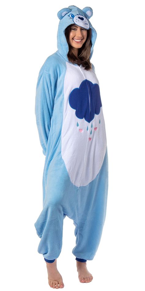 PRICES MAY VARY. OFFICIALLY LICENSED CARE BEARS UNION SUIT - The Care Bears are a group of colorful, caring bears who spread love, happiness, and positivity. This union suit is manufactured by MJC Int., a company specializing in licensed apparel and accessories for all the family SUPER CUTE CHARACTER DESIGN - Featuring Grumpy Bear, one of the most beloved characters from the Care Bears franchise, this costume will surely delight any fan. With his signature blue color, frown, and rain cloud belly Care Bear Onesie, Care Bears Halloween Costume, Best Friend Costumes, Grumpy Care Bear, Grumpy Bear, Best Friend Halloween Costumes, Suit Costume, Halloween Onesie, Union Suit