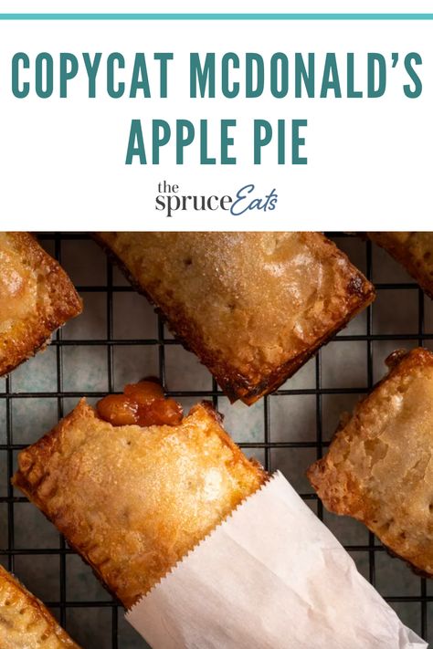 Burger King Apple Pie Recipe, Mcdonald's Apple Pie Copycat, Homemade Mcdonald’s Apple Pie, Mcdonald’s Apple Pie Copycat, Apple Pie Recipe Mcdonalds, Mc Donald’s Apple Pie, Copycat Mcdonald’s Apple Pies, Apple Bees Copycat Recipes, Mcdonalds Apple Pie Recipe Copycat