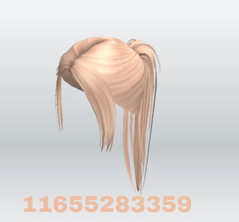 Roblox Blonde Hair Codes, Blonde Hair Roblox, Brown Hair Roblox Id, Blonde Hair Codes, Brown Hair Roblox, Roblox Hair, Hair Codes, Blonde Bangs, Blonde Ponytail