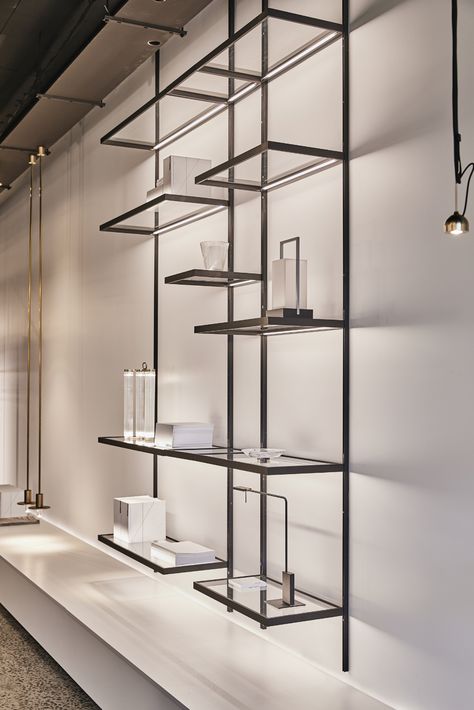 VBO Australia Launches LightLab - News Feature - The Local Project - The Local Project Glass Shelving Unit, Glass Shelving, Modern Tv Wall Units, Modern Tv Wall, Vintage Shelf, Shelving Design, The Local Project, Australian Architecture, Tv Wall Unit