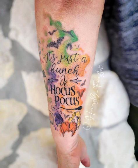 Hocus Pocus Tattoo, Halloween Tattoos Sleeve, Disney Sleeve Tattoos, Flash Sheet, Tattoo Flash Sheet, Leg Sleeve Tattoo, Horror Tattoo, Fairy Tattoo, Tattoo Design Book