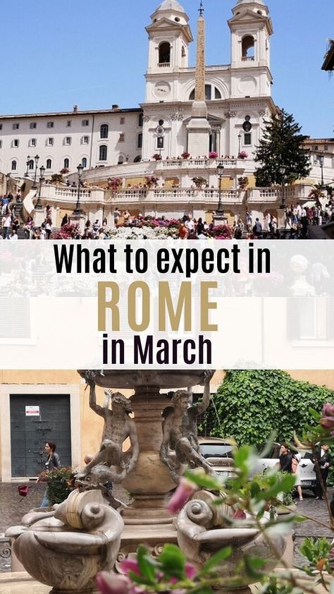 All you need to know to plan a trip to Rome in March. What to expect from the weather, what to pack and what to do in Rome at the start of spring #Rome #Italy #Travel #spring Outfits For Italy March, Rome March Outfit, Packing For Italy In March, What To Wear In Rome In March, Packing Italy Spring, Rome Style Spring, Outfits For Rome In March, Rome Outfits March, What To Pack For Italy In March