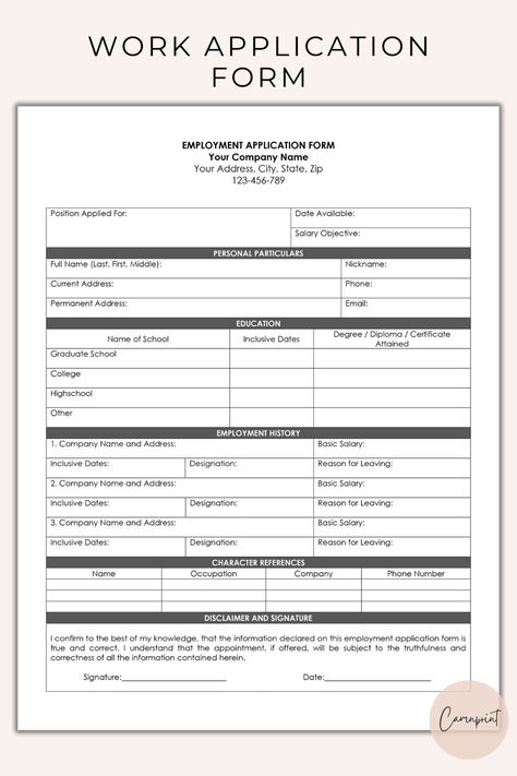 Employment Application Form Template Application Form Templates, Employment Application Form, Employment Format For Yahoo, Employee Application, Job Application Example, Business Partnership Agreement, Application For Employment, Printable Job Applications, Resume Form