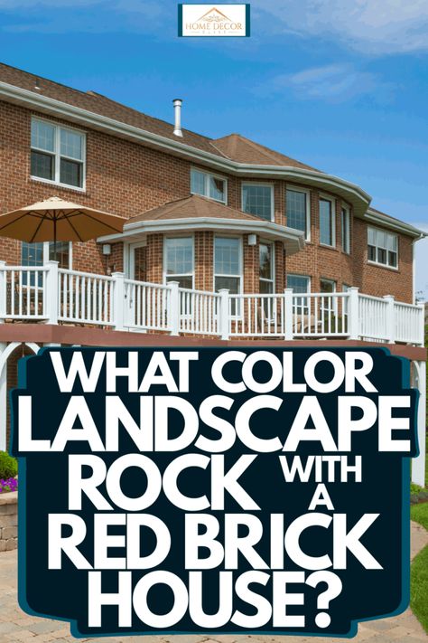 What Color Landscape Rock With A Red Brick House? Landscape Bricks, Red Brick House Exterior, Red Brick Exteriors, Landscaping Rock, Brick Siding, River Rock Landscaping, Landscape Rock, Red Brick House, Brick Exterior House