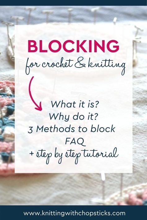 Most patterns finish with: “Carefully block your project”. Have you ever wondered what that last sentence means? Or have you been like me for years and just ignored it and enjoyed your project as soon as the last end is woven in (or even before that)? It's time to get answers to all your blocking questions! Check out my detailed tutorial with allll the goodness! #blocking #crochetblocking #knittingblocking #blockingyarn Block Knitting, Crochet Blocking, Crochet Blocking Board, Knitting Blocking, Beginner Knitting Projects, Crochet And Knitting, Crochet Blocks, Crochet Stitches Tutorial, Knitting And Crochet