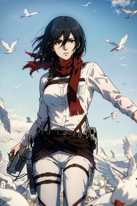 Mikasa Anime, Fan Art Anime, Atack Ao Titan, Mikasa Ackerman, Cartoon Sketches, Attack On Titan Art, Anime Girlxgirl, Digital Art Anime, Love Is