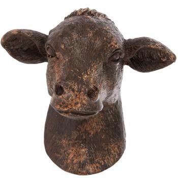 Dimensions: 2.31" H x 2.45" W x 1.59" D Screw Length: 1.38" Material: Resin Shape: Novelty Color: Brown Quantity: 1 Apply a rustic country accent to your DIY projects with this Brown Cow Head Knob. It features the distressed bust of a cow with ears pointed to the side and an unassuming look on its face. Replace a knob on a dresser, cabinet, or door with this adorable piece of cow decor! Cement Projects, Dresser Cabinet, Cow Face, Cow Decor, Brown Cow, Cow Head, A Cow, Rustic Country, Look On