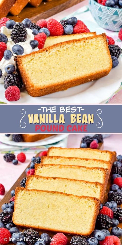 Fruit And Whipped Cream, Vanilla Pound Cake Recipe, Homemade Pound Cake, Fresh Fruit Cake, Trifle Dish, Chocolate Chip Cheesecake, Pound Cake Recipe, Light Cakes, Salty Cake