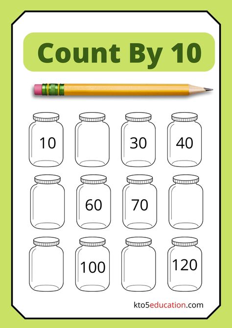 Count By 10s Worksheet, Count By 10s, Skip Counting By 5, Skip Counting Worksheets, Skip Counting By 2, Kindergarten Math Worksheets Addition, Counting By 10, Math Fact Worksheets, Counting By 5's