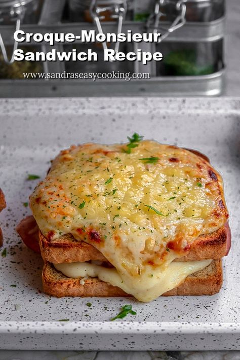 Croque-Monsieur Sandwich Recipe - Sandra's Easy Cooking Neuer Wallpaper, Croque Madame, Oven Roasted Turkey, Tandoori Masala, Sandwich Ingredients, Chicken Breast Seasoning, Burgers Sandwiches, Delicious Sandwiches, Sandwich Recipe