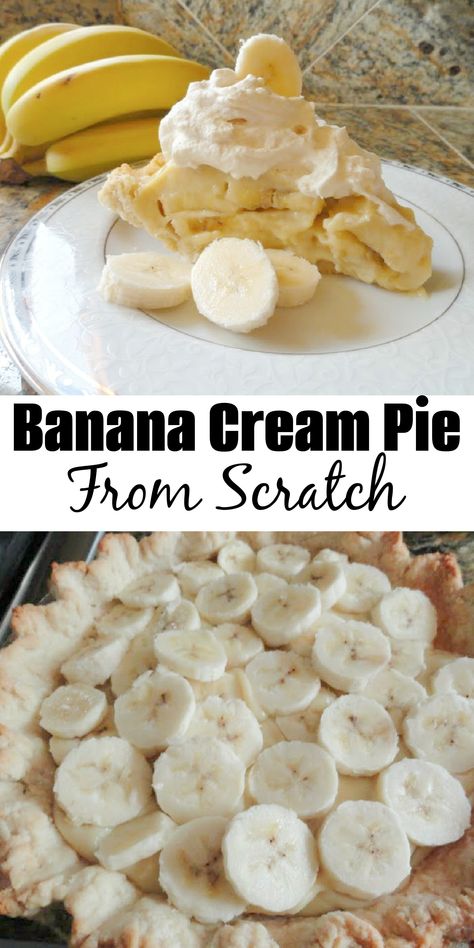 Banana Cream Pie Recipe With Meringue, Pie Banana Cream, Banana Cream Tarts, Amish Banana Cream Pie, Banana Creme Pie Recipe, Banana Cream Pie With Meringue, Bana Cream Pie Recipe Easy, Banana Creme Pie Recipe Easy, Easy Banana Cream Pie With Pudding