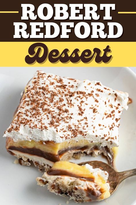 This Robert Redford dessert has 4 layers of pure decadence, and like its namesake, it's pretty darn dreamy. In fact, it's my new favorite chocolate dessert. Chinese Almond Chicken, Robert Redford Dessert, Chocolate Lasagna Dessert, Chocolate Lasagna, Almond Chicken, Layered Desserts, Dessert Easy, Frozen Chocolate, Cold Desserts