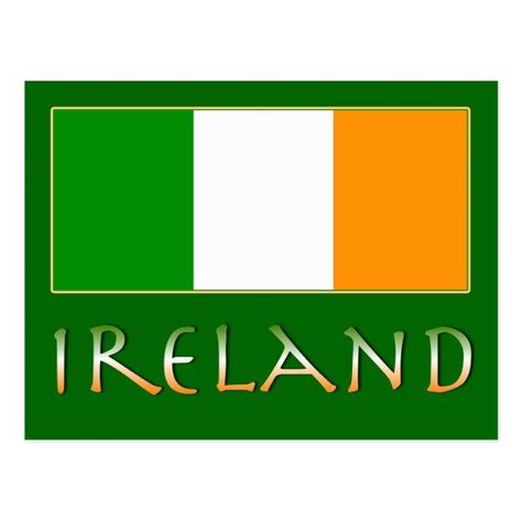 Ireland Postcard, Flag Of Ireland, Flags Europe, Easter Rising, Erin Go Bragh, Ireland Flag, St Patrick's Day Gifts, Welcome To My Page, Pin Logo