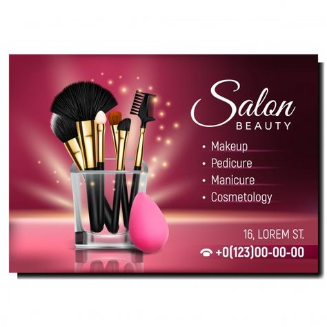 Beauty Salon Banner Design, Salon Advertising Ideas, Barber Logo, Advertising Banner, Vector Banner, Salon Beauty, Banner Advertising, Cosmetology, Graphic Design Inspiration