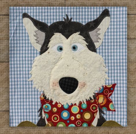 Dog Quilt Block, Laser Cut Kit, Hanging Quilts, Dog Quilts, Applique Quilt Patterns, Applique Kit, Animal Quilts, Dog Crafts, Quilt Block Pattern