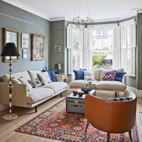 This Edwardian house renovation seamlessly mixes old and new | Ideal Home Edwardian House Layout, Victorian Living Room Layout, Edwardian Home Decor, Edwardian House Living Room, Edwardian Living Room Ideas, Living Room Old House, Modern Edwardian Interiors, Bungalow Homes Interior 1920s, Renovate Old House