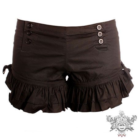 "Bloomers" aka hot pants. Brown! Buttons! Ruffles! Bloomer Shorts, Mode Steampunk, Sewing Lingerie, Bloomers Shorts, Blossom Tattoo, Steampunk Costume, Steampunk Clothing, Diy Clothing, Wild Card