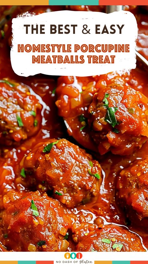 Homestyle Porcupine Meatballs Treat Meatballs With Rice And Tomato Sauce, Porcupine Meatballs In Crockpot, Meatballs On Rice, Recipes With Frozen Meatballs Main Dishes, Porcupine Meatballs Easy Tomato Soup, Sauce For Meatballs And Rice, Crockpot Porcupine Meatballs, Raos Meatballs Recipe, Ways To Eat Meatballs